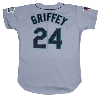 1997 Ken Griffey Jr Game Used Seattle Mariners Road Jersey Jackie Robinson and Mariners 20th Anniversary Patch